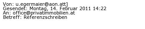Referenzschreiben Absender
