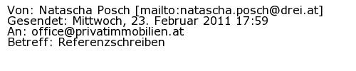 Referenzschreiben Absender