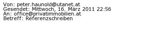 Referenzschreiben Absender