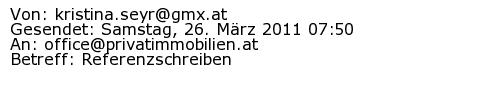 Referenzschreiben Absender