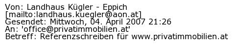 Referenzschreiben Absender