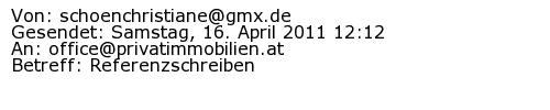 Referenzschreiben Absender