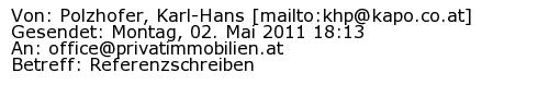 Referenzschreiben Absender