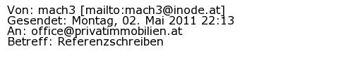 Referenzschreiben Absender