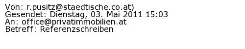 Referenzschreiben Absender