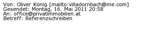 Referenzschreiben Absender