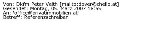 Referenzschreiben Absender