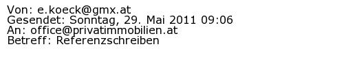Referenzschreiben Absender