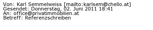 Referenzschreiben Absender