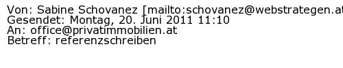 Referenzschreiben Absender