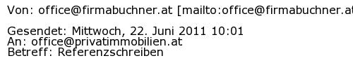Referenzschreiben Absender