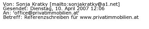 Referenzschreiben Absender