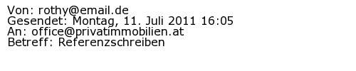 Referenzschreiben Absender