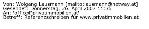 Referenzschreiben Absender