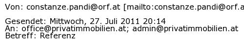 Referenzschreiben Absender