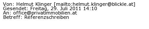 Referenzschreiben Absender