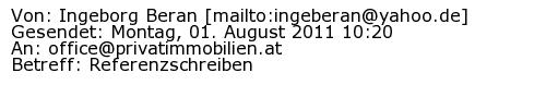 Referenzschreiben Absender