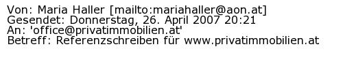 Referenzschreiben Absender