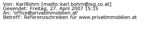 Referenzschreiben Absender