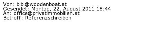Referenzschreiben Absender
