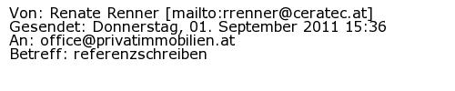 Referenzschreiben Absender