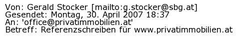 Referenzschreiben Absender
