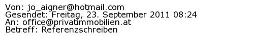 Referenzschreiben Absender