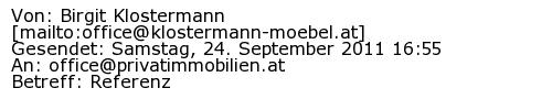 Referenzschreiben Absender