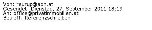 Referenzschreiben Absender