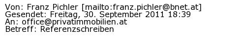 Referenzschreiben Absender