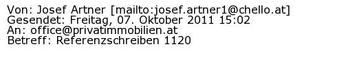 Referenzschreiben Absender