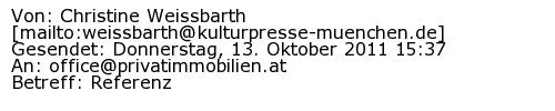 Referenzschreiben Absender