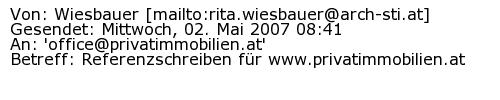 Referenzschreiben Absender