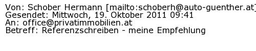 Referenzschreiben Absender