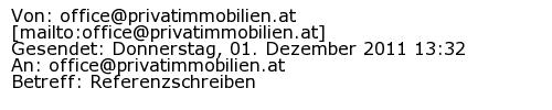 Referenzschreiben Absender