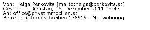 Referenzschreiben Absender