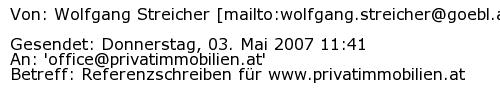 Referenzschreiben Absender