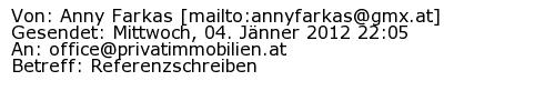 Referenzschreiben Absender