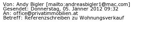 Referenzschreiben Absender