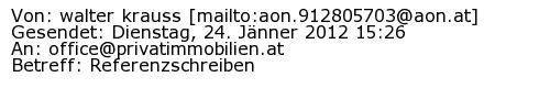 Referenzschreiben Absender