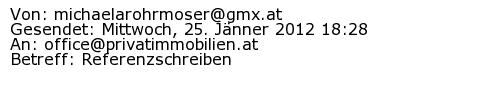 Referenzschreiben Absender
