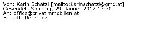 Referenzschreiben Absender
