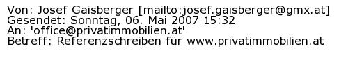 Referenzschreiben Absender