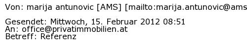 Referenzschreiben Absender