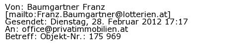 Referenzschreiben Absender