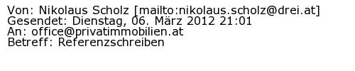 Referenzschreiben Absender