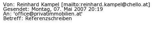 Referenzschreiben Absender
