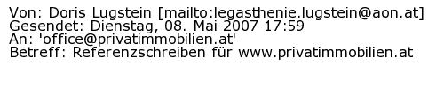Referenzschreiben Absender