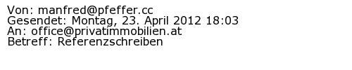 Referenzschreiben Absender