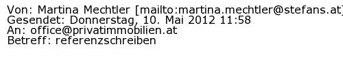 Referenzschreiben Absender